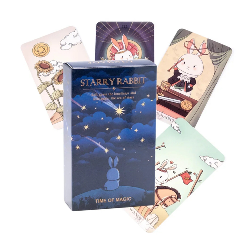 Tarot Deck With Guidebook - بطاقات التارو الأرنب المرصعة بالنجوم الإبداعية