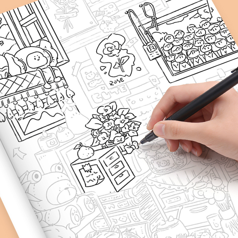 كتاب تلوين لرسم الرسومات المضح - مراجعة Adult Coloring Book Stress Relief وسعره
