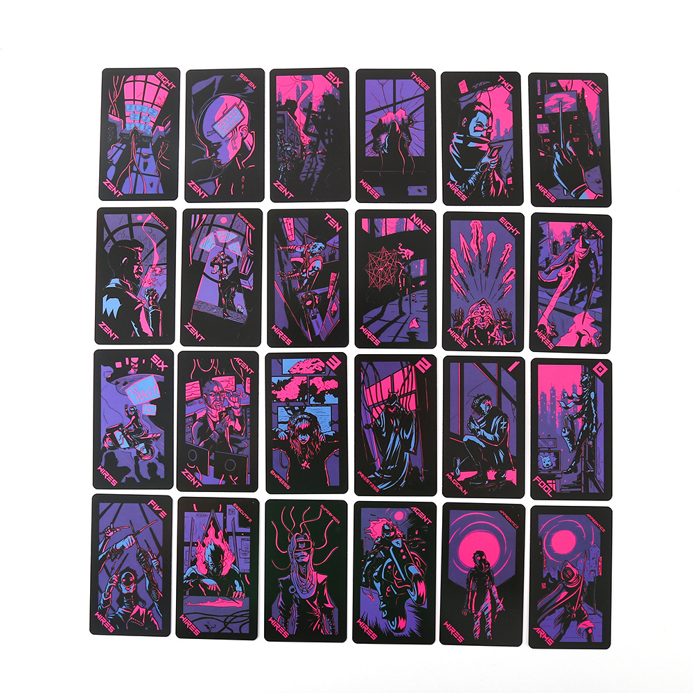 بطاقات تاروت نيون مون ذات حواف - مراجعة Tarot Deck With Guidebook وسعره