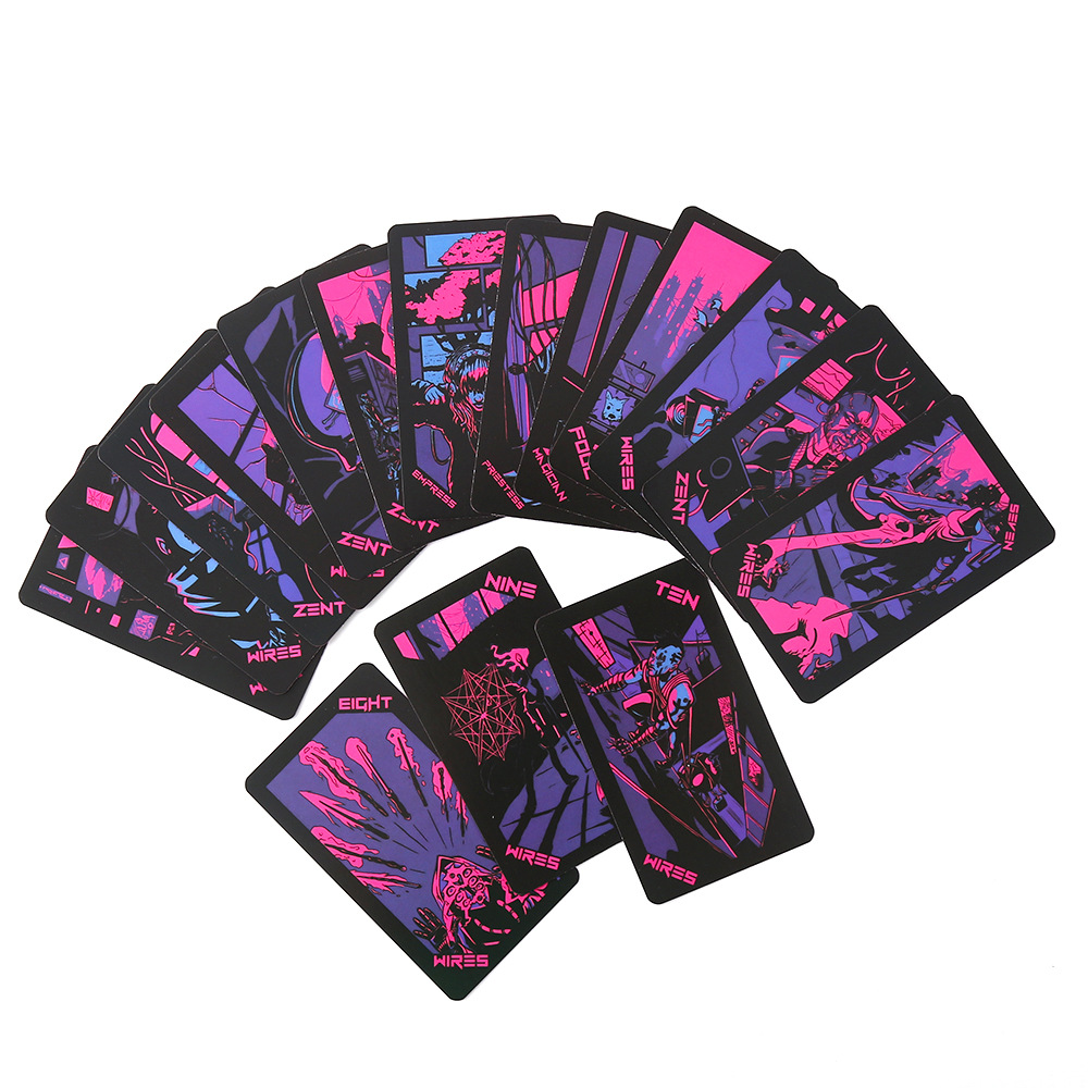 بطاقات تاروت نيون مون ذات حواف - مراجعة Tarot Deck With Guidebook وسعره