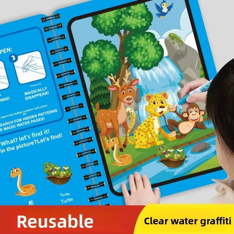 ألعاب مونتيسوري كتاب رسم مائي  - مراجعة Reusable Water Magic Coloring Book وسعره