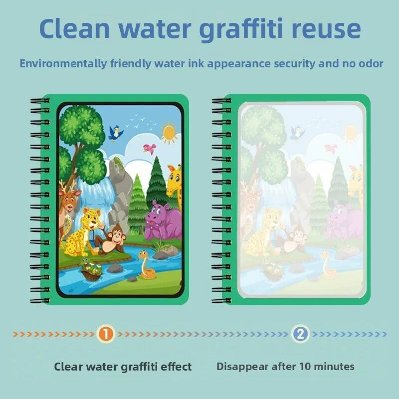 ألعاب مونتيسوري كتاب رسم مائي  - مراجعة Reusable Water Magic Coloring Book وسعره
