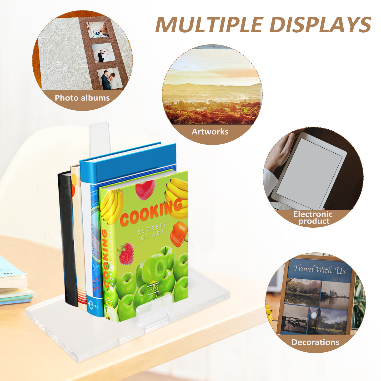 حامل صور أكريليك صغير محمول، ح - مراجعة Clear Acrylic Book Stand Holder وسعره