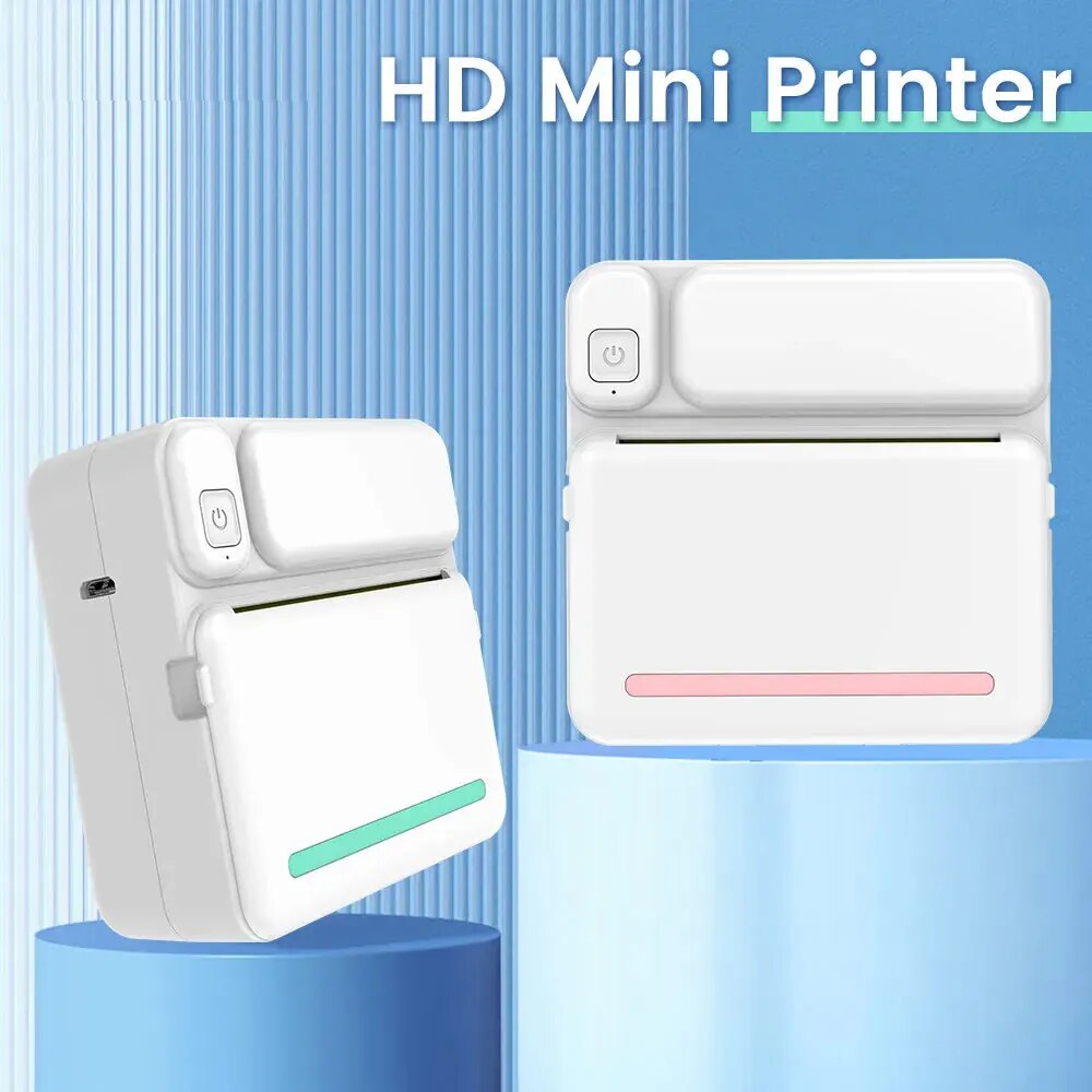 C19 طابعة حرارية محمولة صغيرة  - مراجعة Mini Pocket Thermal Printer Paper Roll وسعره