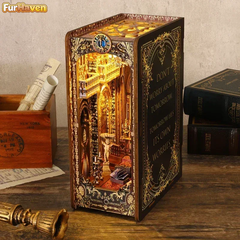 مجموعات أدوات تركيب رفوف الكتب - مراجعة Diy Wooden Book Nook Kit Shelf Insert وسعره