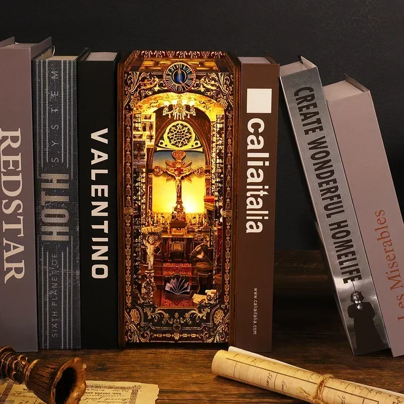 مجموعات أدوات تركيب رفوف الكتب - مراجعة Diy Wooden Book Nook Kit Shelf Insert وسعره
