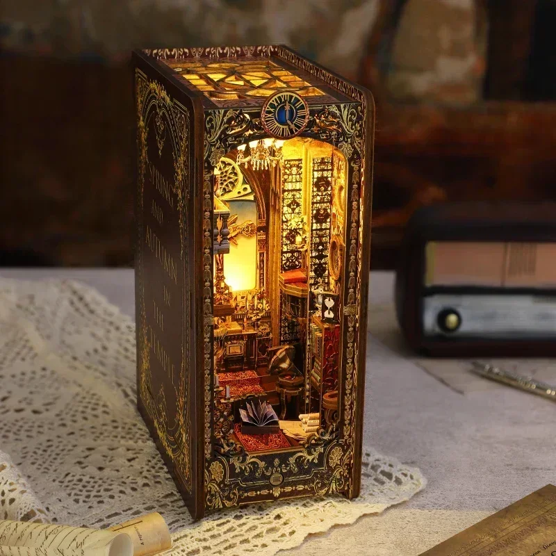مجموعات أدوات تركيب رفوف الكتب - مراجعة Diy Wooden Book Nook Kit Shelf Insert وسعره