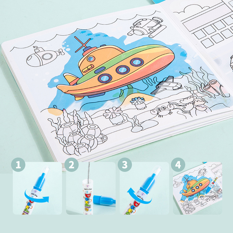 كتاب سحري للرسم المائي ألعاب م - مراجعة Reusable Water Magic Coloring Book وسعره